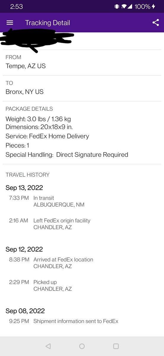 Agnt_DeadPool47's tweet photo. @FedExHelp did your tracking just really tell me that my package took 17 hours to move between two locations that are no more than 7 hours away? Bro the @USPS can move a package way more faster &amp; further from each other for way less than your service cost smh🤦🏾‍♂️ https://t.co/vCHd8Zk4kP