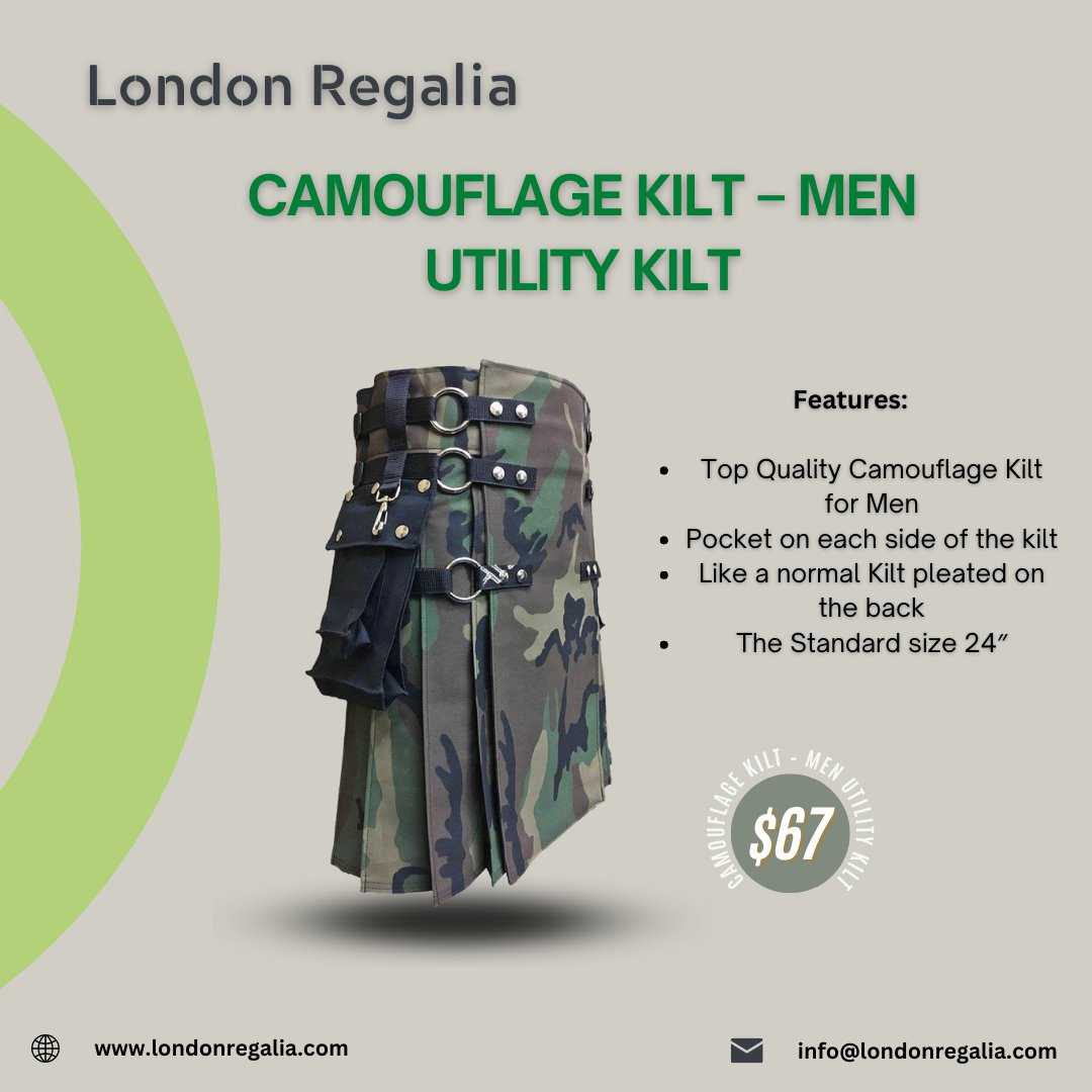 Men Camouflage Kilt – Utility Camouflage Kilt

#leatherkilt #kilt #leather #kilts #tartankilt #utilitykilt #kiltsformen #thekiltlifeyo #leatherjacket #utilitykilts #scottishkilt #leatherskirt #tartan #tacticalkilt