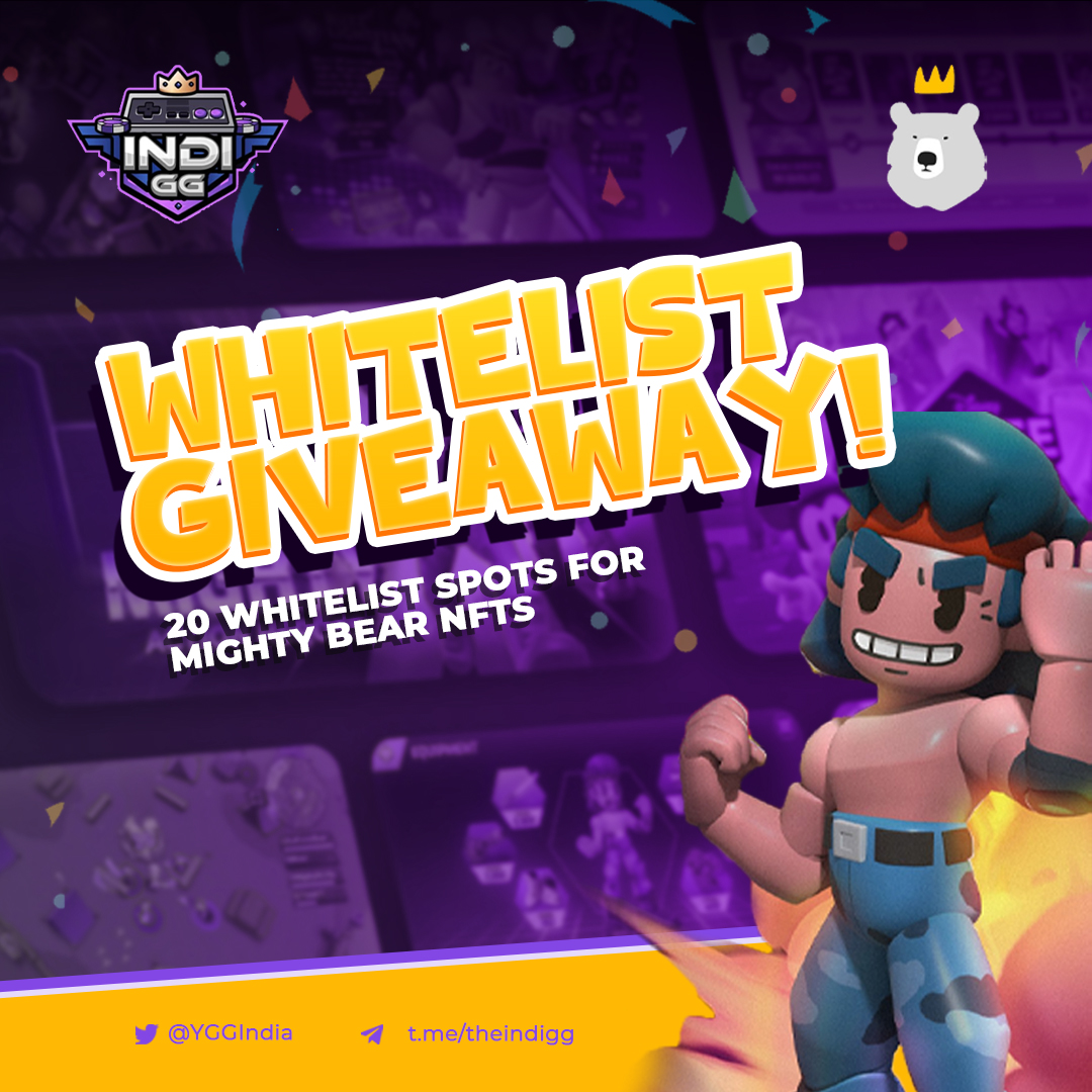 KGeN_Community's tweet photo. 📣It's 100K + on Discord🚀
THANKS, #IndiGG #Gaming punters
& Now Get A Chance To Win👇
🏆20 #WL spots for Mighty Bear #NFTs
To enter the giveaway 👇
✅Follow @YGGIndia & @MightyBearGames
✅Like & RT
✅Tag 3 friends
#Giveaway #NFTGiveaway #nftart $INDI https://t.co/LbayNyxX2B