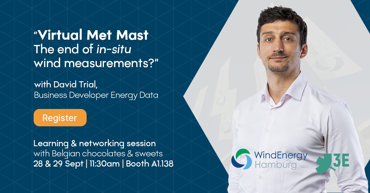 3E_renewables's tweet photo. Why using mesoscale time series when you can have accurate &amp; comprehensive wind resource dataset at microscale &amp; sub-hourly resolutions?
👉 Register for our presentation on " Virtual Met Mast: the end of in-situ wind measurements?" at #WindEnergy: https://t.co/D9JakKbPEb https://t.co/XhWeEoluAe