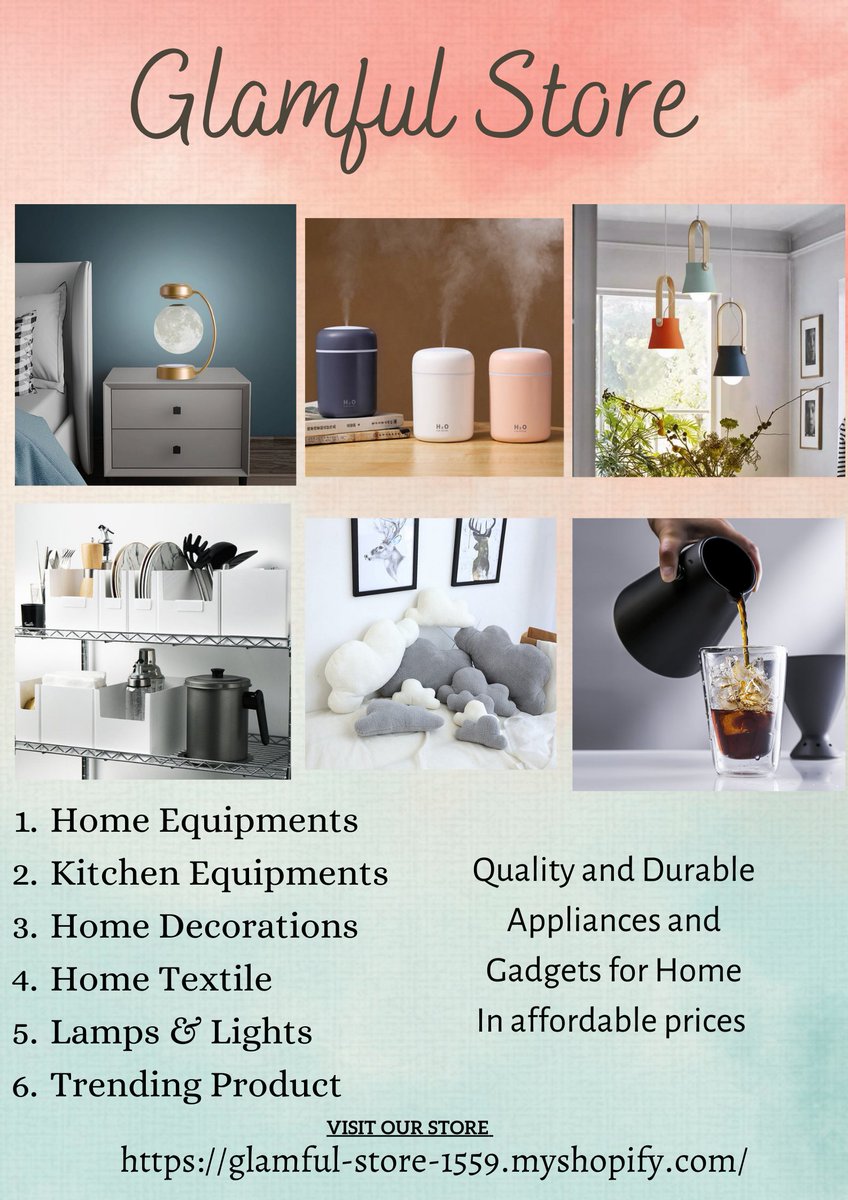 Glamful_store's tweet photo. A store designated to provide best quality product in reasonable price in all around the world.
The glamful store offers homewares and kitchenware
https://t.co/olhr0mifij
#kitchendesign #Kitchener #kitchen  #homestuff #onlineshopping #OnlineMarketing #marketingtwitter https://t.co/Av9dBhdF7s