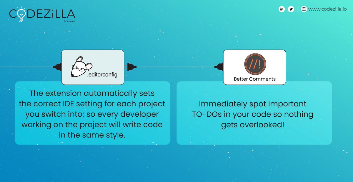 codezillians's tweet photo. We tend to be most productive while using tools we know and like best.

These 5 cross-IDE tools are definitely worth checking out!

 #like #plugins #productivity #codezilla #codezillatechnologies #gitlive #stepsize #editorconfig #bettercomments #tabnine #technology #tech #ide https://t.co/SLDdQ8zweA
