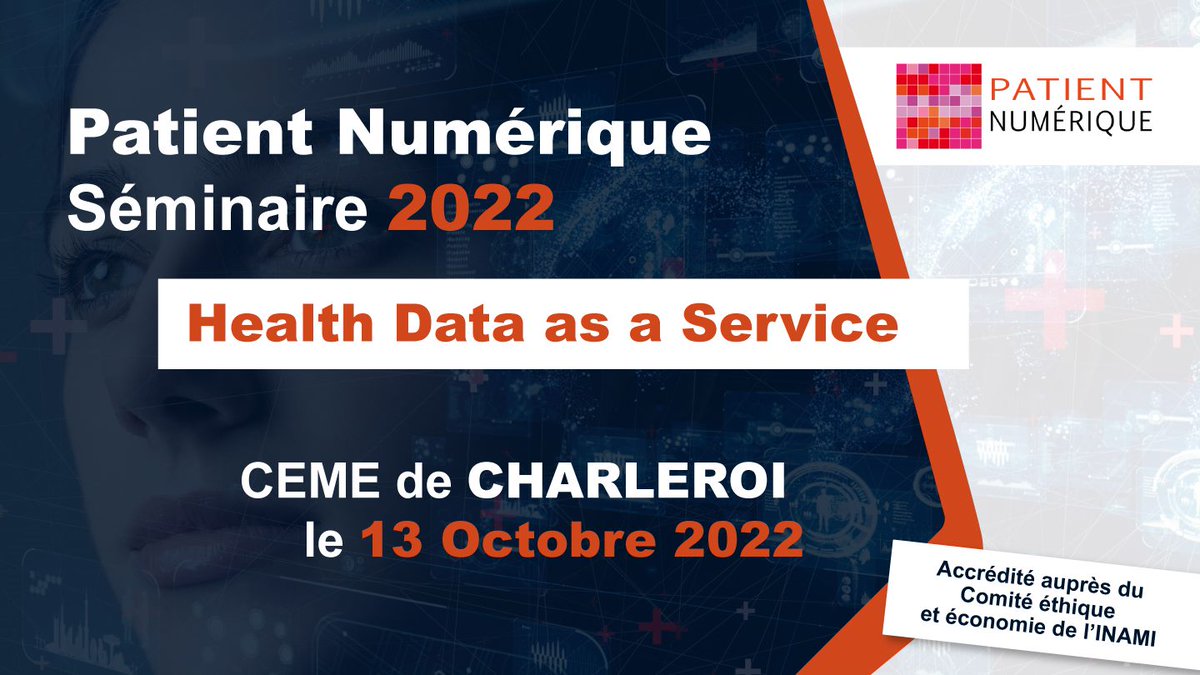 WeLink.Care (@welink_care) on Twitter photo ✅inscrivez-vous avant le 1er octobre afin de bénéficier du prix réduit.
Inscription➡lnkd.in/gyk8eEG
🟢Notre événement est Accrédité auprès du Comité éthique et économie de l’INAMI
contactez-nous par mail à l'adresse : info@patientnumerique.com ✅inscrivez-vous avant le 1er octobre afin de bénéficier du prix réduit.
Inscription➡lnkd.in/gyk8eEG
🟢Notre événement est Accrédité auprès du Comité éthique et économie de l’INAMI
contactez-nous par mail à l'adresse : info@patientnumerique.com