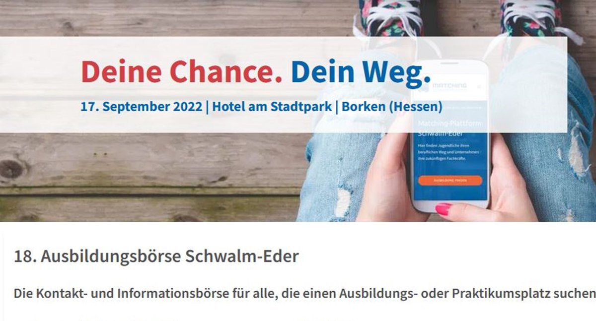 Wir sind dabei - bei der 18. #Ausbildungsbörse im #SchwalmEderKreis. Junge Leute  erhalten bei unserer Berufsberatung Hilfe bei der beruflichen Orientierung: Stand Nr. 21‼️

🗓️ 17. September
⏰ 9-15 Uhr
Hotel am Stadtpark, Borken 
👉matching-se.de/ausbildungsboe…

#ausbildungklarmachen