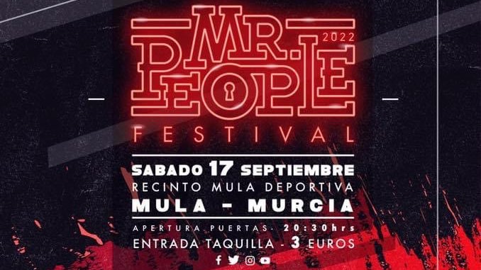 EFE_Murcia's tweet photo. Mula acogerá el próximo sábado el @MrPeopleFest, que no pudo celebrarse en 2019 por la DANA ni en 2020 ni 2021 por las restricciones impuestas a raíz de la pandemia de Covid-19, y que contará este año con las actuaciones de @HPSQUADOFICIAL, @srwilsonoficial y @awakateband. https://t.co/V47XrNCezB