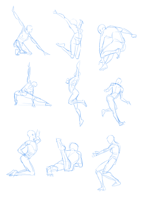 雰囲気でジェスチャードローイングをやっている 