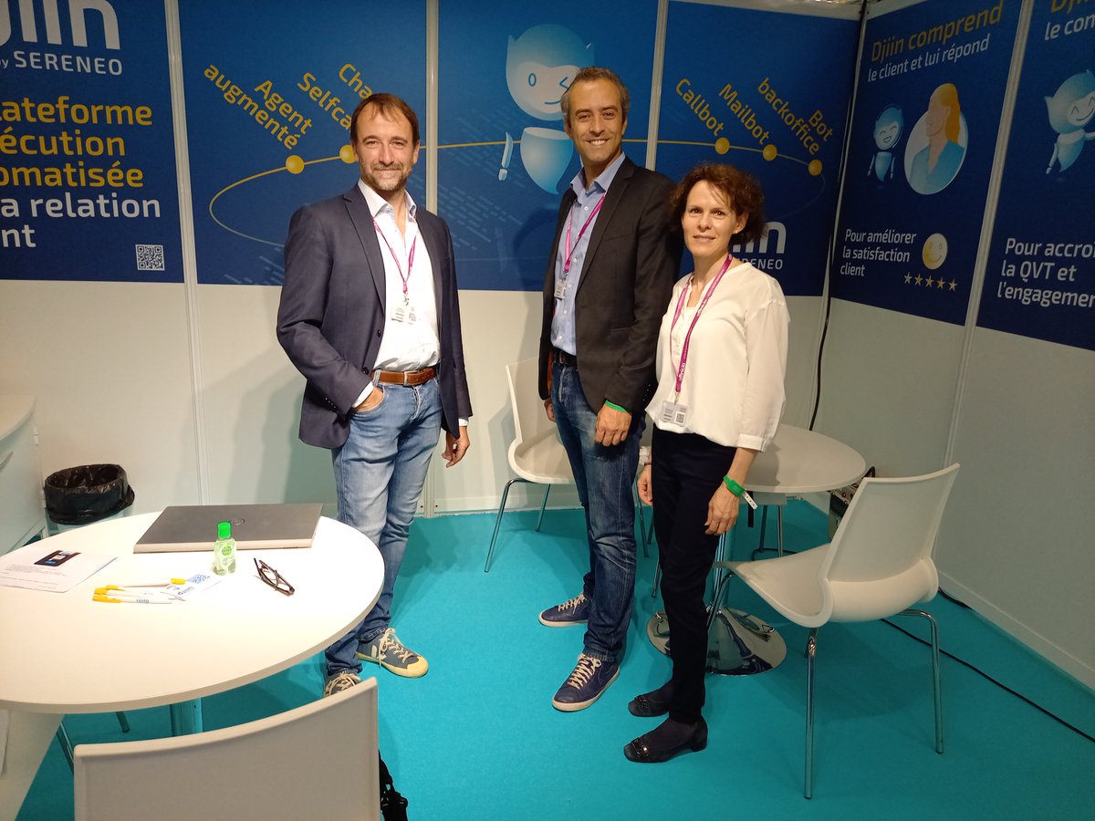 DjiinBySereneo's tweet photo. [J1 #CRMMmeetings] 📅 Notre équipe est au RDV ! C’est le moment d’échanger sur vos enjeux de #relationclient … et de découvrir Djiin !
Hâte de vous accueillir sur notre stand B04  😀
#automatisation #chatbot #callbot #experienceclient #CRMMmeetings #cannes https://t.co/NXsMxdDTuY