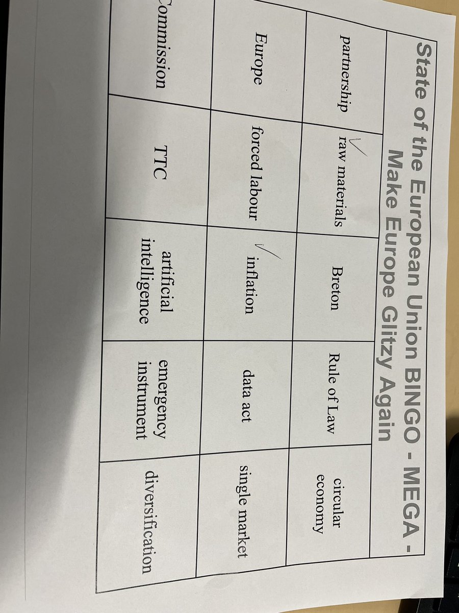 MikaelBomholt's tweet photo. Så er der #STOEU -bingo i Erhversstyrelsen. Har allerede flueben ved raw materials og inflation #eupol https://t.co/1MP4XVG1JI