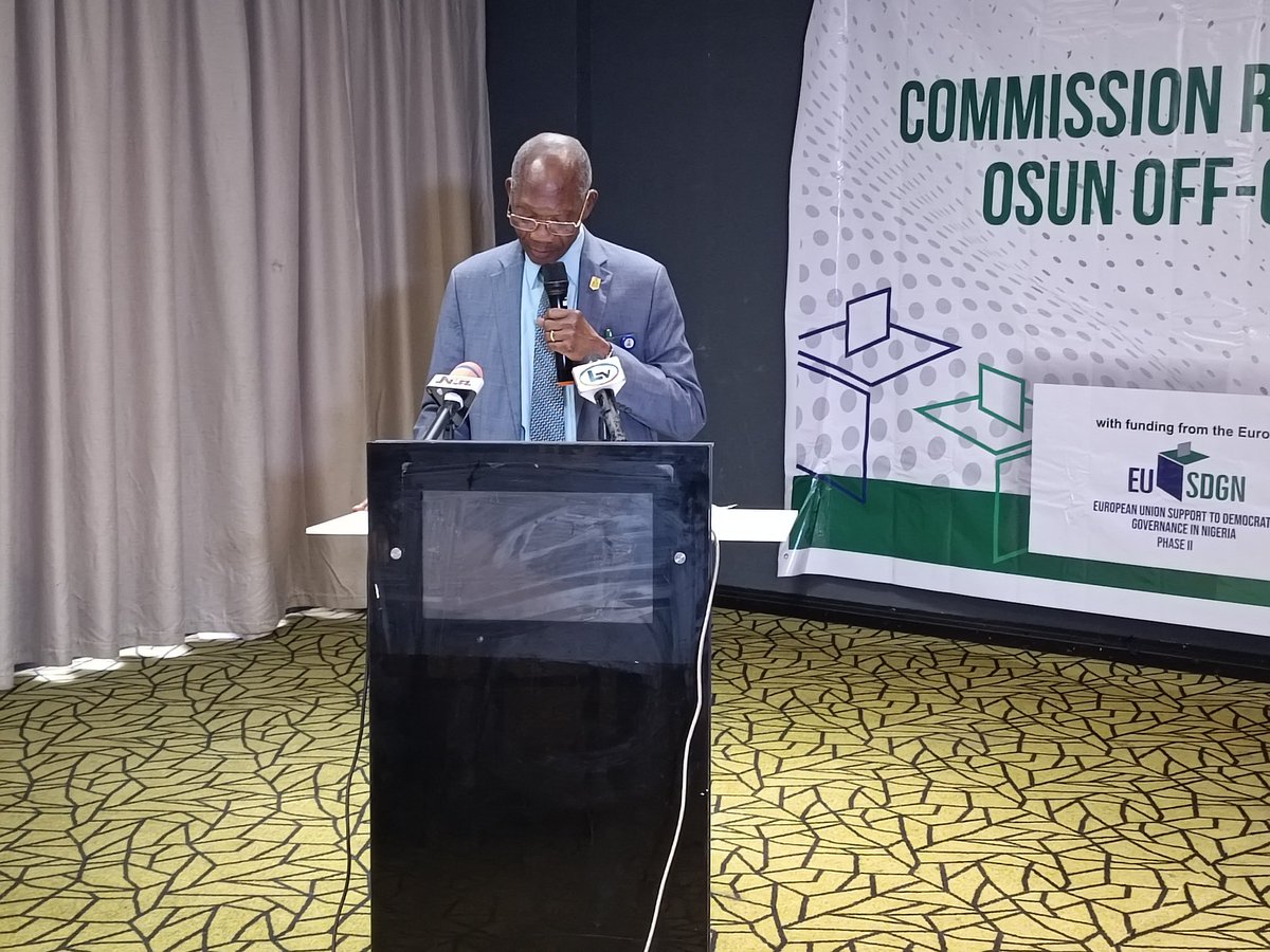 inecnigeria's tweet photo. There is no gainsaying to the fact that INEC deserves accolades for the successful conduct of Ekiti &amp; Osun Off-Cycle Gov. Elections, which were generally adjudged to be free, fair &amp; credible by domestic &amp; foreign observers who monitored the election

Mr. Olusegun Agbaje
REC Lagos https://t.co/ZCom3237xc