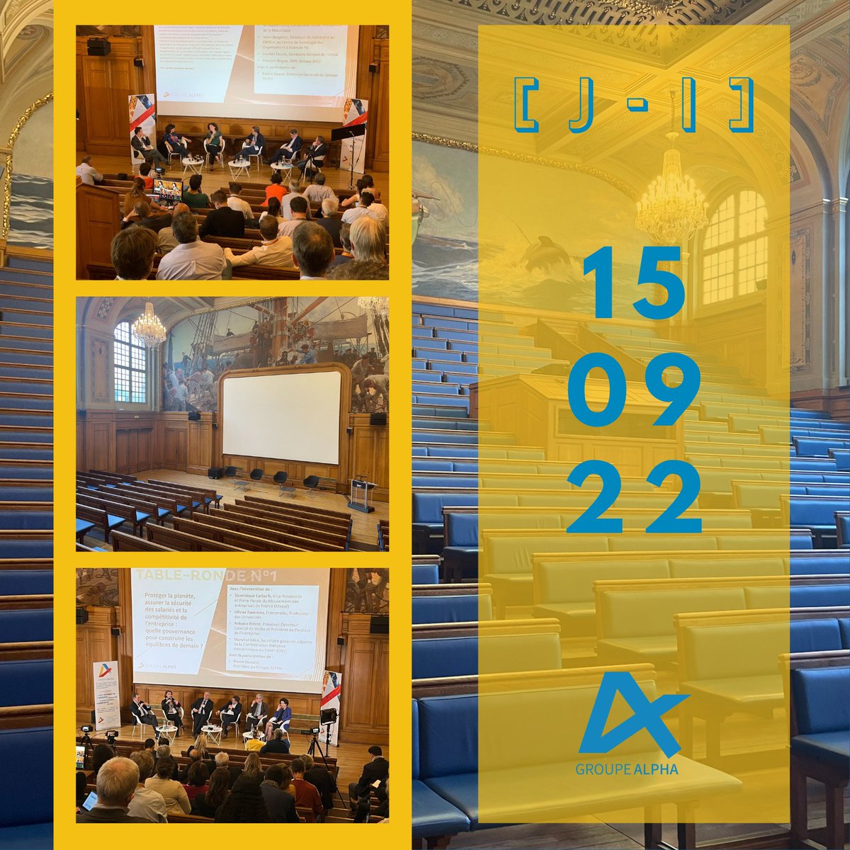 GroupeAlpha's tweet photo. [ J-1 #AlphaDébats ]
Au plaisir de vous retrouver demain, jeudi 15 septembre, à la #MaisondelOcean @OceanoMonaco #Paris pour la 3e édition de nos "Débats d'aujourd'hui, Transformations de demain" sur les enjeux économiques et sociaux de la #transitionécologique.
#DEBAT à 10H30. https://t.co/ZqrjUYSpNB