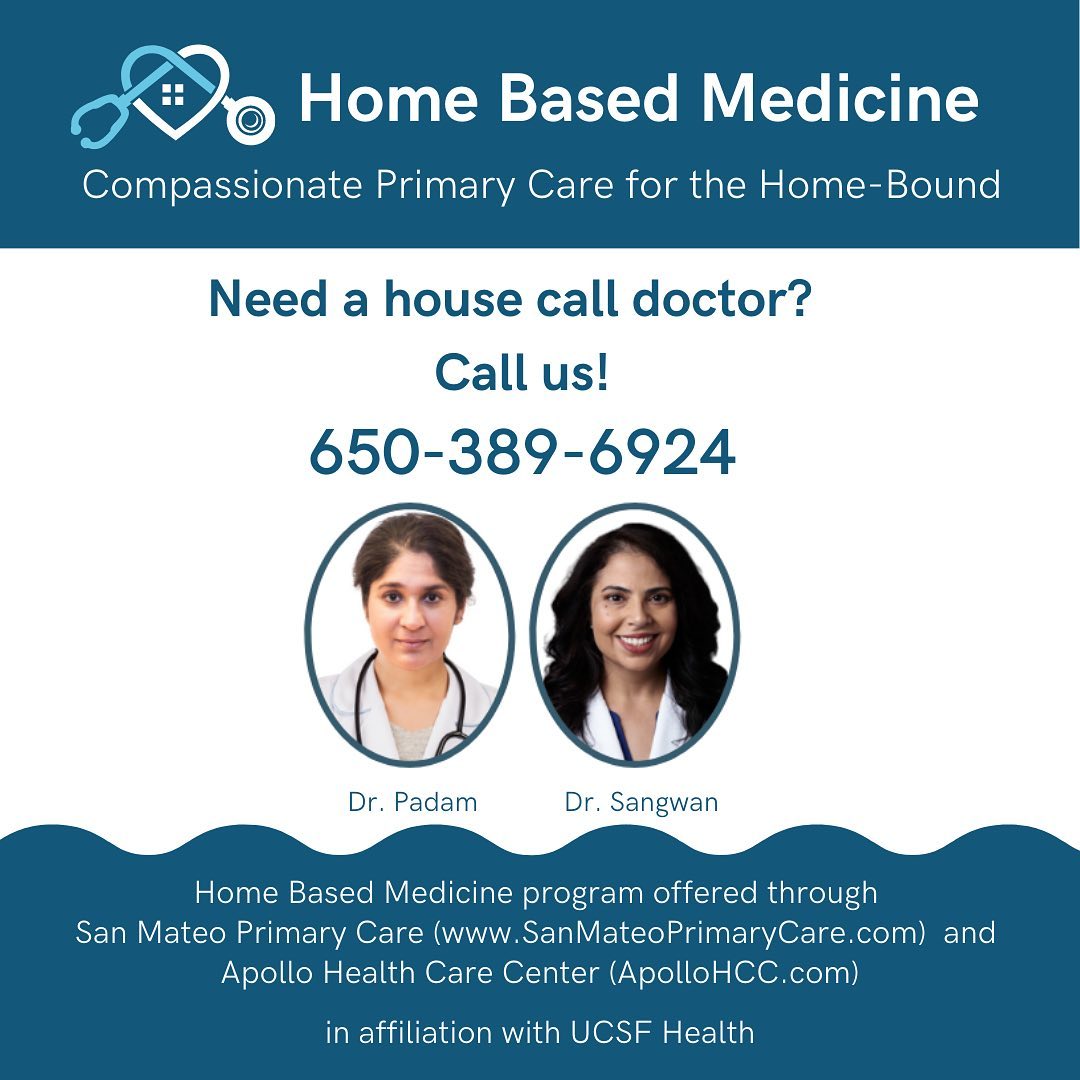 ApolloHCC's tweet photo. Can’t make it to your Primary Care’s provider’s office? Need a house call doctor? Call us 650-389-6924

#HouseCallDoctor #bayareahousecall #homebasedprimarycare #homebasedmedicine #sanmateoprimarycare#primarycarephysician #homevisitingdoctor #homebasedpalliativecare #compassionat https://t.co/KpTnWpBsDm