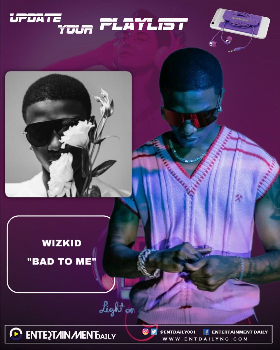 Entdaily001's tweet photo. Update your playlist 🔊 

🎤 Big Wiz has finally released his first single of the year titled “Bad To Me” 🎵🦅

[ thread ] ⬇️

—
#music #afrobeats #wikzid #mlle #MadeinLagosDeluxe #BadToMe #Wizkidfc #BIGWIZ #lagos https://t.co/7h7ebI8t9P