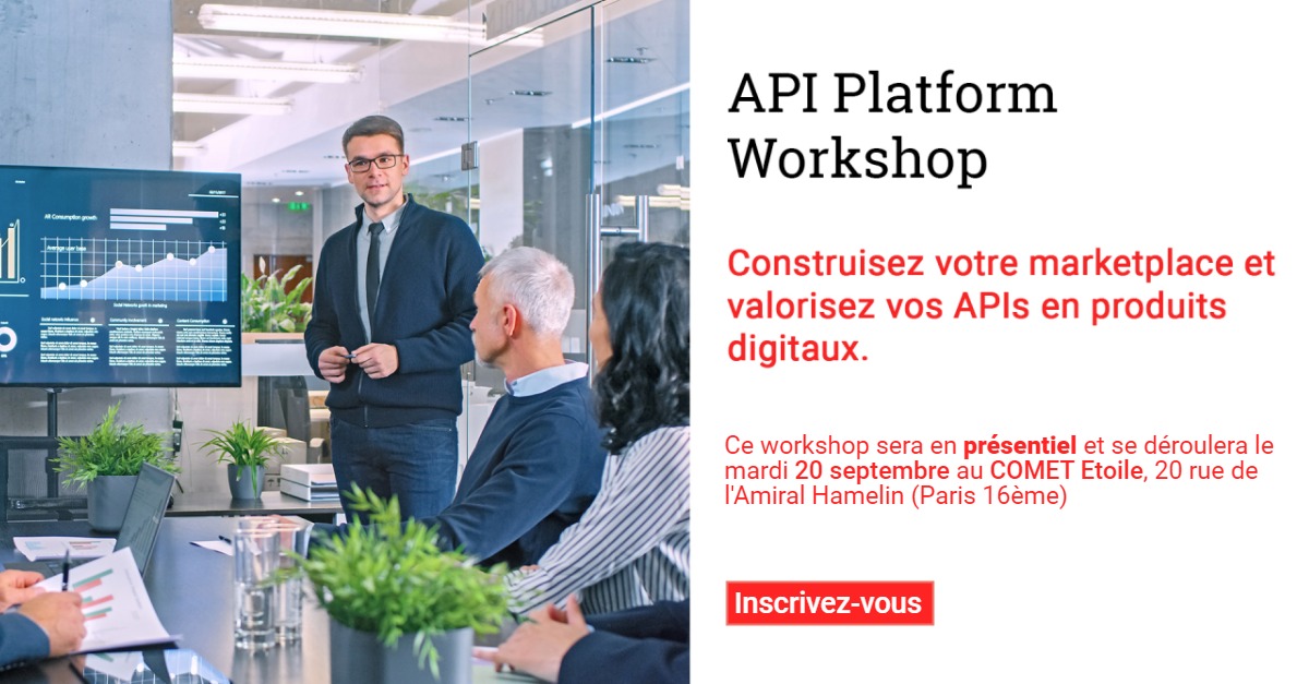 Collectif API Thinking (@apithinking) on Twitter photo #event #partenaire 
 
Vos #API ont de la valeur !
⚙️Participez au prochain API Platform #workshop en présentiel, d'<a href="/Axway/">Axway</a>  
⭐20 septembre, 9h00, au Comet Meetings Etoile du 16ème arrondissement.
💻 inscription limité à 25 personnes :  axway.com/en/api-platfor… #event #partenaire 
 
Vos #API ont de la valeur !
⚙️Participez au prochain API Platform #workshop en présentiel, d'<a href="/Axway/">Axway</a>  
⭐20 septembre, 9h00, au Comet Meetings Etoile du 16ème arrondissement.
💻 inscription limité à 25 personnes :  axway.com/en/api-platfor…