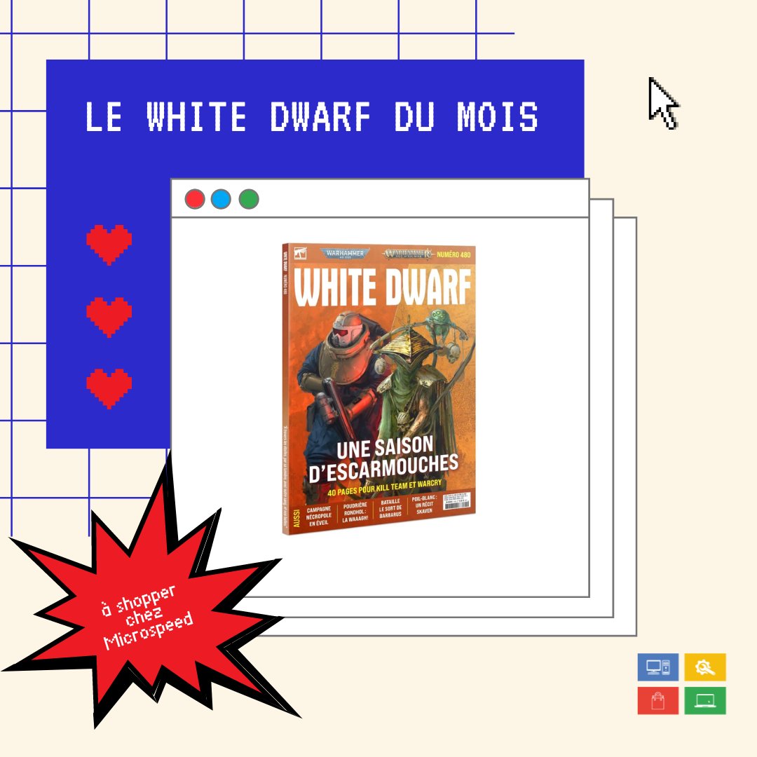 microspeed63's tweet image. Tous les mois, retrouvez le White Dwarf en boutique ! Idéal pour tout savoir de l'actu Warhammer ! 🪖

👉microspeed63.fr
#informatique #tech #geek #electronique #accessoires #clermontferrand #auvergne #microspeed #gamer #internet #jeuvideo #warhammer #gamesworkshop