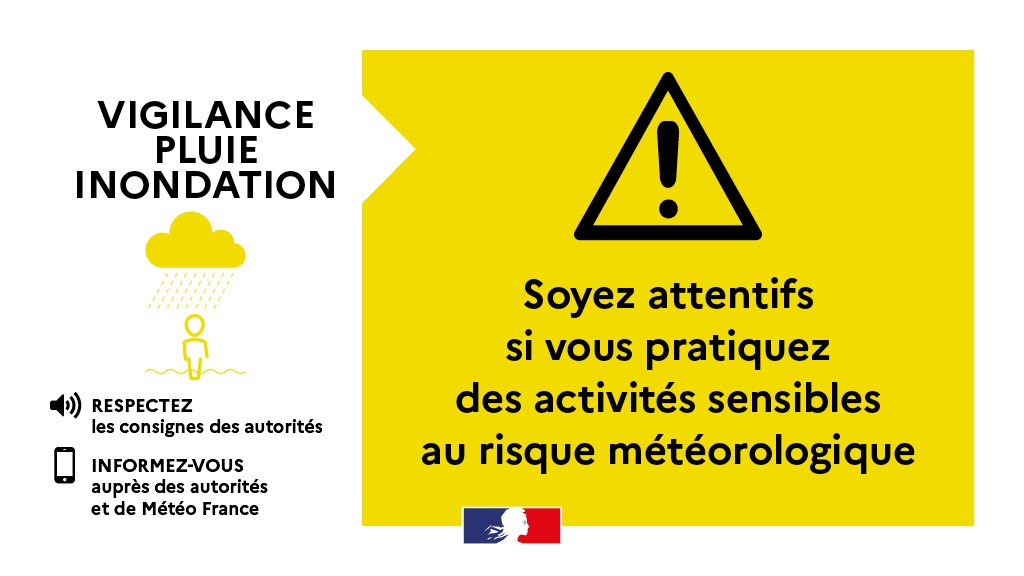 Prefet80's tweet photo. #vigilancejaune l Le département de la Somme est placé en vigilance jaune orage/inondation de 14h à 00h

#restezprudents https://t.co/rC7UvDyIu4