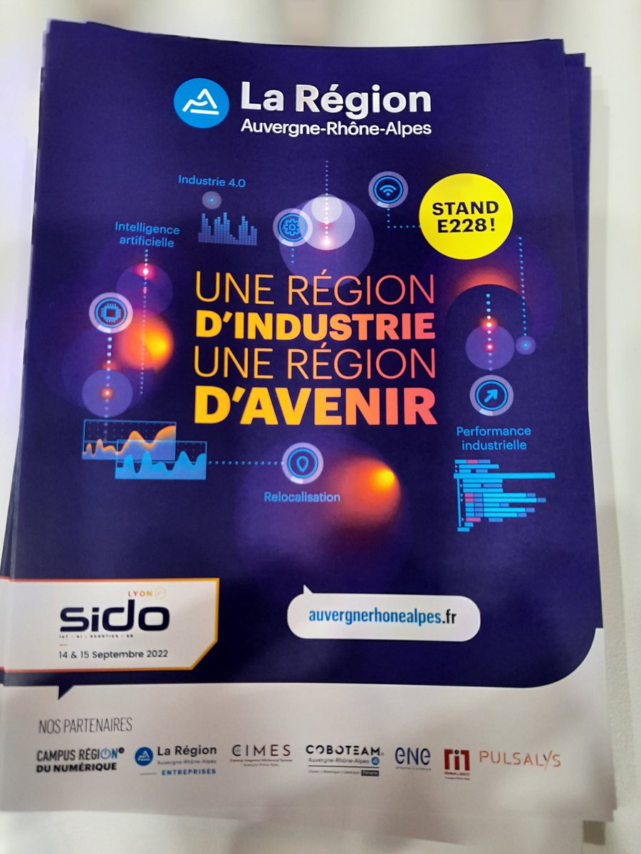 eyssor's tweet photo. Nous vous attendons sur le stand E228 de la Région @auvergnerhalpes au @SIDOEvent les 14 et 15 septembre à Lyon : l’événement de référence sur la convergence des techno #IoT #IA #XR #Robotique pour vous présenter @eyssor &amp; @Pulsalys https://t.co/Xcpj1GaamJ