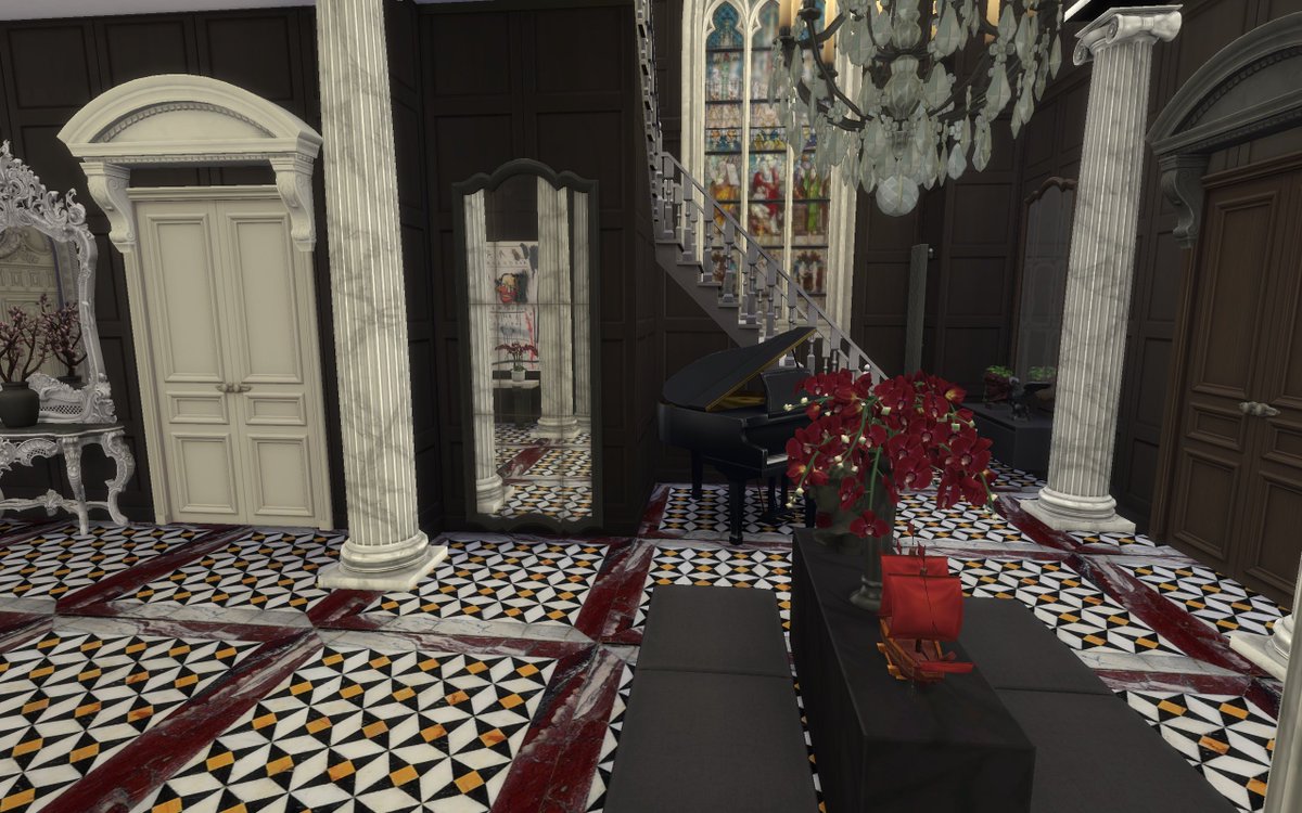 BluthIndustries's tweet photo. its the details for me. #WIP of this UES Mansion I’ve remodeled. Was able to furnish in one sitting thanks to gorgeous cc from some amazing creators. #ShowUsYourBuilds #simmersdigest #ts4 #harlix #simwearsprada #Bergdorfverse #richsims #bluthindustries #thejim07 https://t.co/qolZz1dmGO