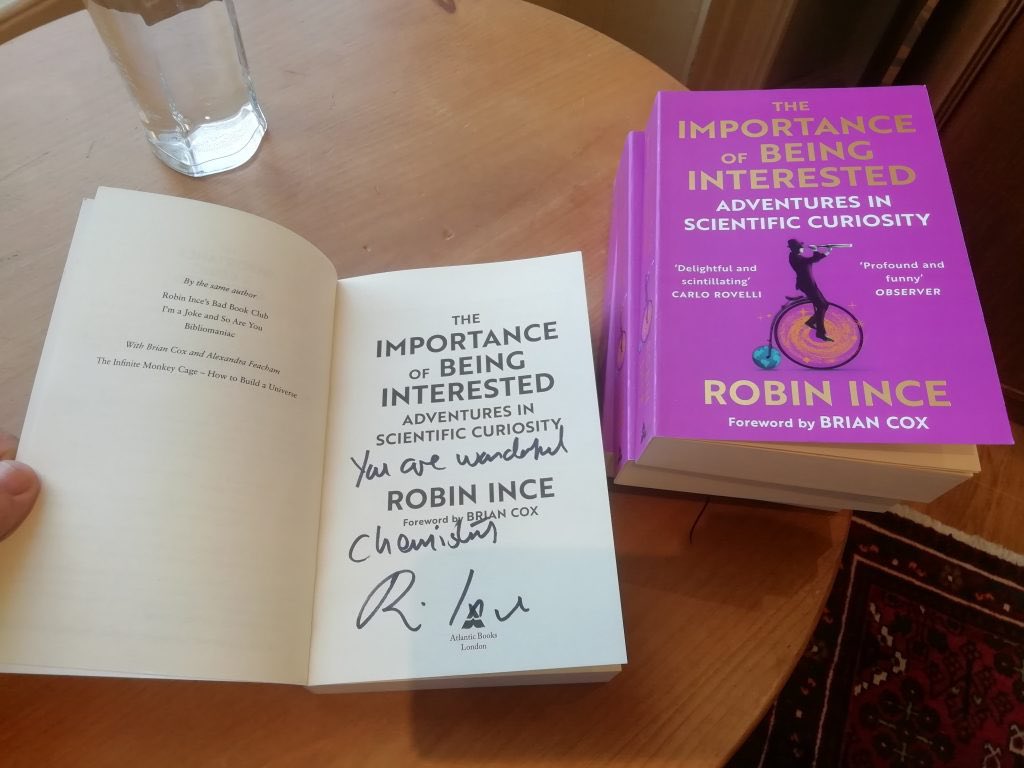 cosmicshambles's tweet image. Competition time: If we can get to 15K followers by the coming weekend, we’ll give away two signed copies of the new paperback of @robinince’s Importance of Being Interested. 1 copy for a random new follower, 1 copy for a random person who RTs this.