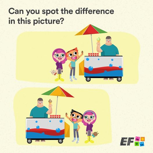ef_kidsteens's tweet photo. Hi, EFriends! 😊

Dari gambar di atas, ada Fleet dan Elise yang sedang membeli ice cream, nih! 

Hmmm, tapi kalo kamu perhatiin ada yang beda ga sih? Kira-kira kamu bisa tebak ga berapa perbedaan yang ada pada gambar diatas? https://t.co/togpHTjwbx