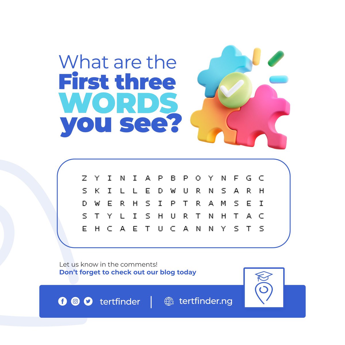 What are the first three words you see? 

Let us know in the replies!

Don’t forget to check out our blog today :)