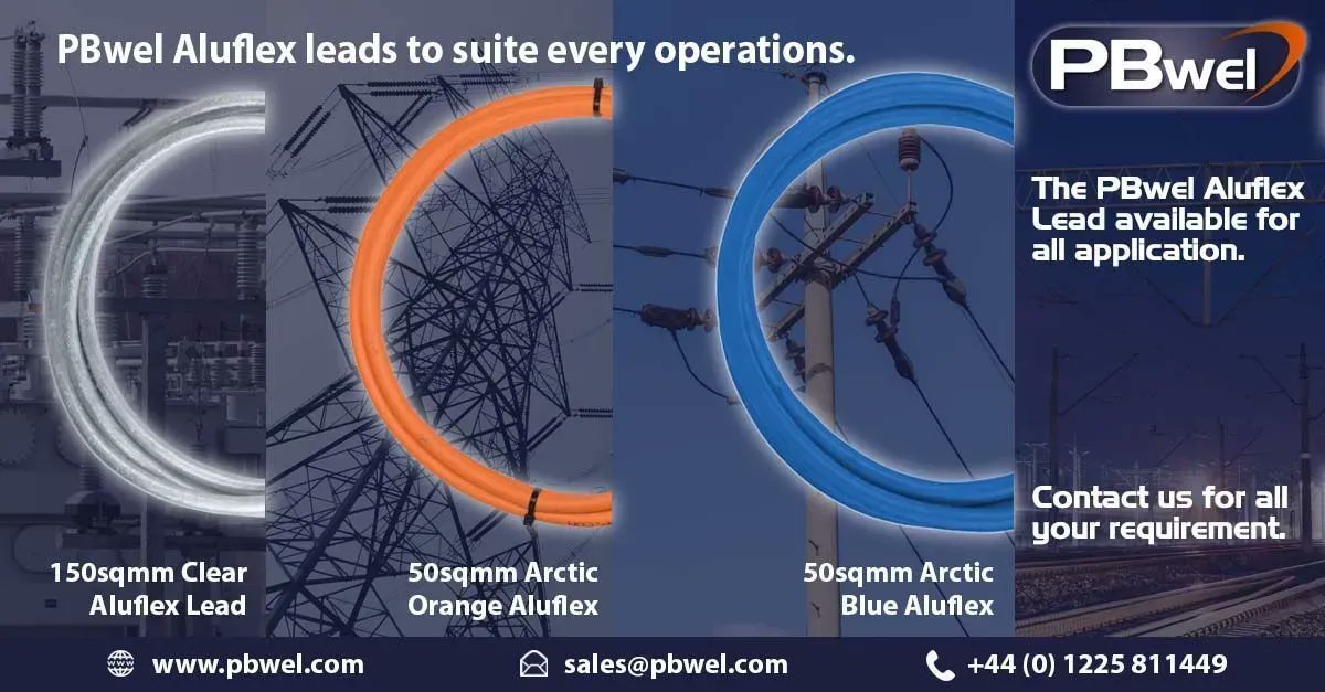 WeirElectrical's tweet photo. The PBwel Aluflex leads are specifically designed to satisfy any operation's requirements. Made from multi-stranded, commercially pure aluminium/ copper with an extruded PVC sheath to preserve the cable. 

#PBwel #electricalsafety #cablesolutions #cablemanufacturer https://t.co/6QgXdsLz7E
