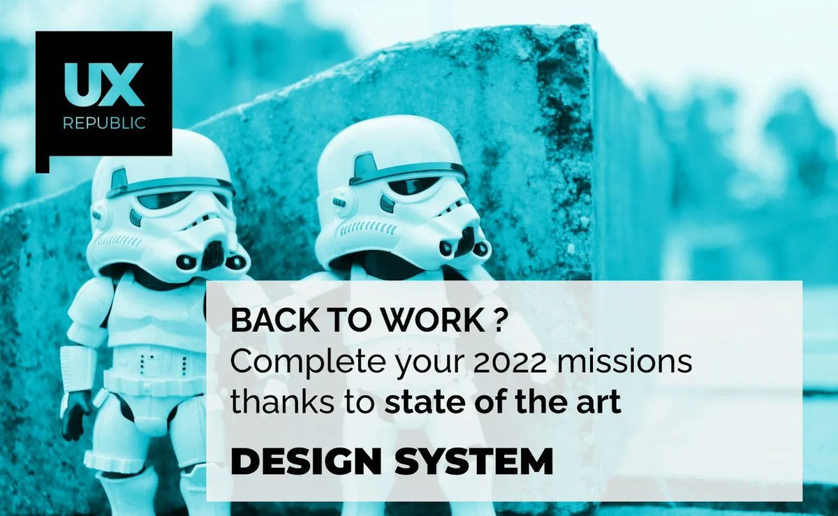 Back 2 Work ? Boucler les projets 2022 et lancer les 2023 en capitalisant à travers un design system efficace, c'est votre challenge de la rentrée
Tous les super héros ont un partenaire. @UX-Republic est le votre sur votre DESIGN SYSTEM. 👉 buff.ly/2HDD1qY