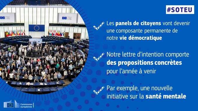 #SOTEU #TheFutureIsYours
"L’Europe a écouté ses citoyens dans le cadre de la Conférence sur l’avenir de l’Europe.
À présent, nous devons produire des résultats."
"Le temps est venu d'organiser une convention européenne"