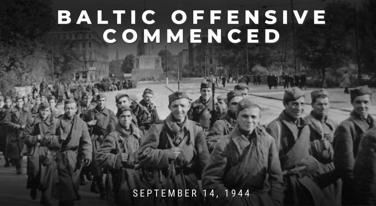 ⭐️ #OTD in 1944, Soviet troops launched the Baltic Offensive. The German command hoped to contain Soviet troops in the Baltic Region for at least a half a year but it only took the Red Army 71 days to liberate it. 

1/3

#Victory77 #WeRemember