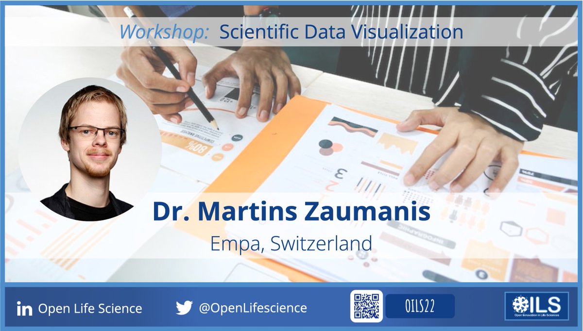 OpenLifeScience's tweet photo. 📊📈 Join #OILS22 Data Visualisation workshop led by  Dr. Martins Zaumanis @peerrecognized. You will get actionable advice about how to visualize research data and design scientific illustrations that tell a story 🗣💬.  #openscience #sciencecommunication #datavisualisation https://t.co/fLr1dSEBlC