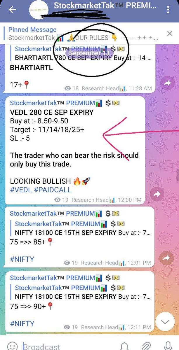 research_head's tweet photo. I placed this call in VEDL Premium group, as you can see, this call gave Jackpot profit today.
VEDL 280 CE SEP EXPIRY
9.50 =>> 34+🔥🚀
LOT SIZE :- 1550
ONE LOT PROFIT :- 37,975
Book as per your Comfort 💲💵
#PAIDCALL #StockmarketTak
#VEDL #PaidChannel
@kuttrapali26
, https://t.co/ttGNxCsM9M