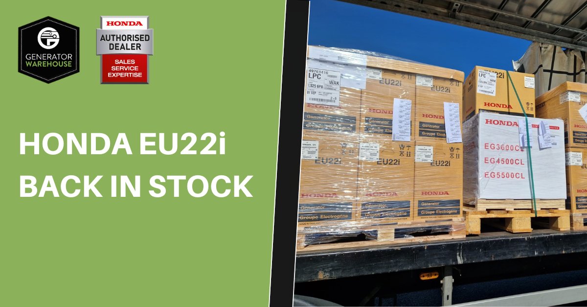 GenWarehouse's tweet photo. Due to popular demand, we now have a large amount of Honda eu22i's back in stock!

Purchase it by itself, or save money on our Honda eu22i bundle which includes a battery charger cable, Honda branded oil and a service kit.

View here: https://t.co/lzvhSRDKfn

#Generators https://t.co/hgUX7Rl5s5