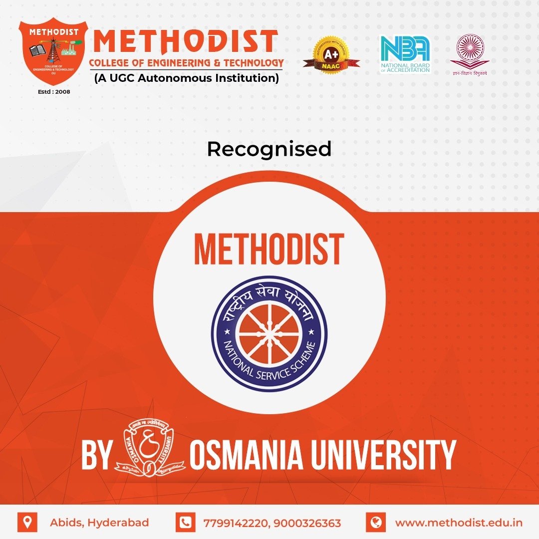 MCETHyderabad's tweet photo. MCET is recognized as the "Methodist NSS Unit" by Osmania University.

Visit Us:- 🌐 https://t.co/1gHvCDs4UV

#MCET #NSSUNIT #OsmaniaUniversity #MethodistCollegeOfEngineeringAndTechnology #BestEngineeringCollegeInTelangana #EngineeringColleges #EducationalInstitutions https://t.co/uPighJ5dHj