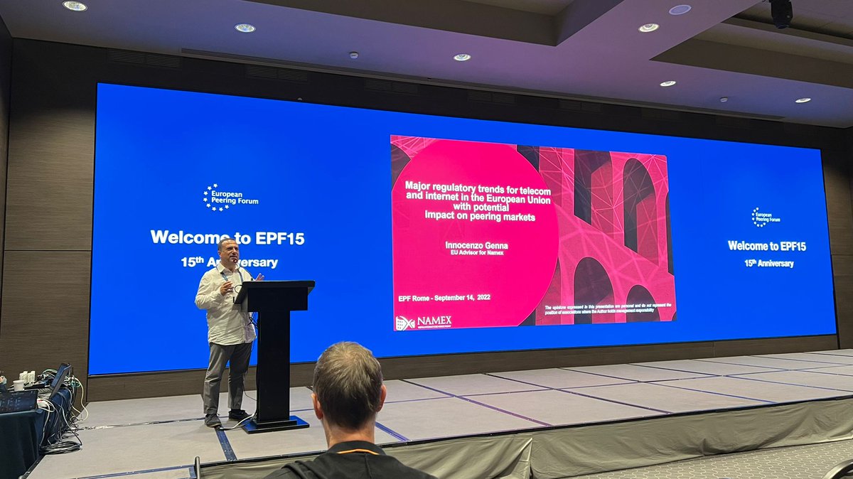 namex_ixp's tweet photo. @InnoGenna, EU regulatory advisor for Namex, joining #EPF15 presentations this morning.
#EPF2022 https://t.co/BBOGQlFBGb