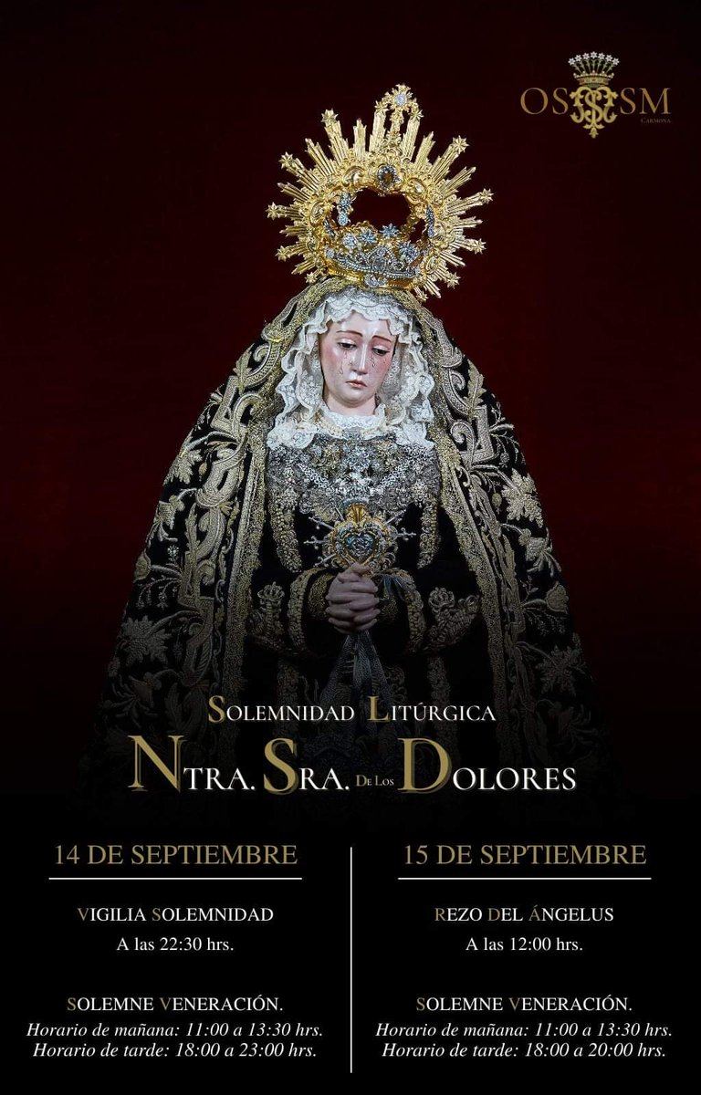 🔔 ACTUALIDAD | Veneración y Solemnidad de Ntra. Sra. de los Dolores

Más información:
➡️ m.facebook.com/story.php?stor…