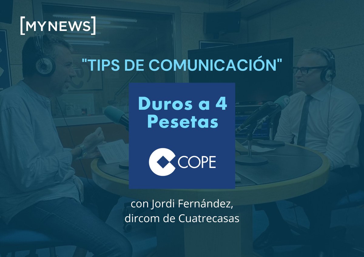 Según Jordi Fernandez, dircom de @Cuatrecasas,  "Además de la excelencia en la prestación de servicio, las personas y la confianza son lo más importante que tenemos para la continuidad del negocio." 🤝

🎙️"Tips de comunicación" de <a href="/durosa4pessetes/">Duros a 4 pessetes</a>, en colaboración con <a href="/MyNews_es/">MyNews</a>.
