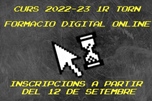dsantama1's tweet photo. 📢Formació telemàtica Competència Digital Docent 1r torn: nivell A2 i B1. Ofert per l'Àrea de Cultura Digital. Inscripcions fins el 25 de setembre #serveiseducatius #DGIRCD #educació
👇👇
https://t.co/vbVQXwxFPz https://t.co/BC7Ajo3GN7