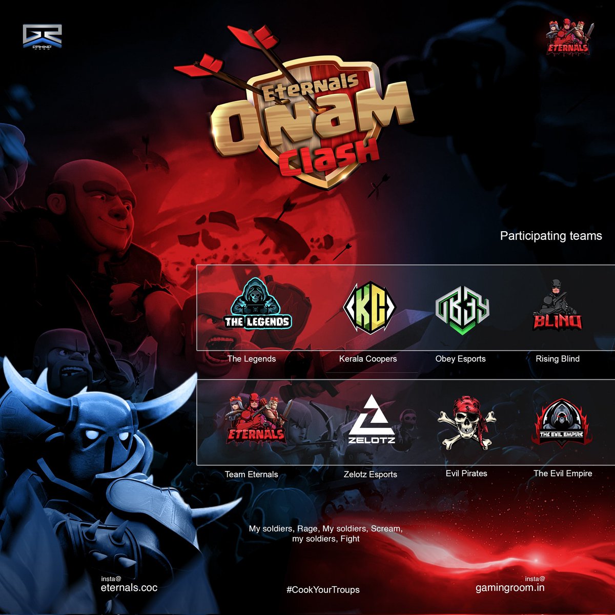 The champions of Eternals onam clash - Team Eternals 🔥
<a href="/CoCEsports/">Clash of Clans Esports</a> #TeamEternals 
#BlindNick
#Beast
#soul
#freak
#sufe