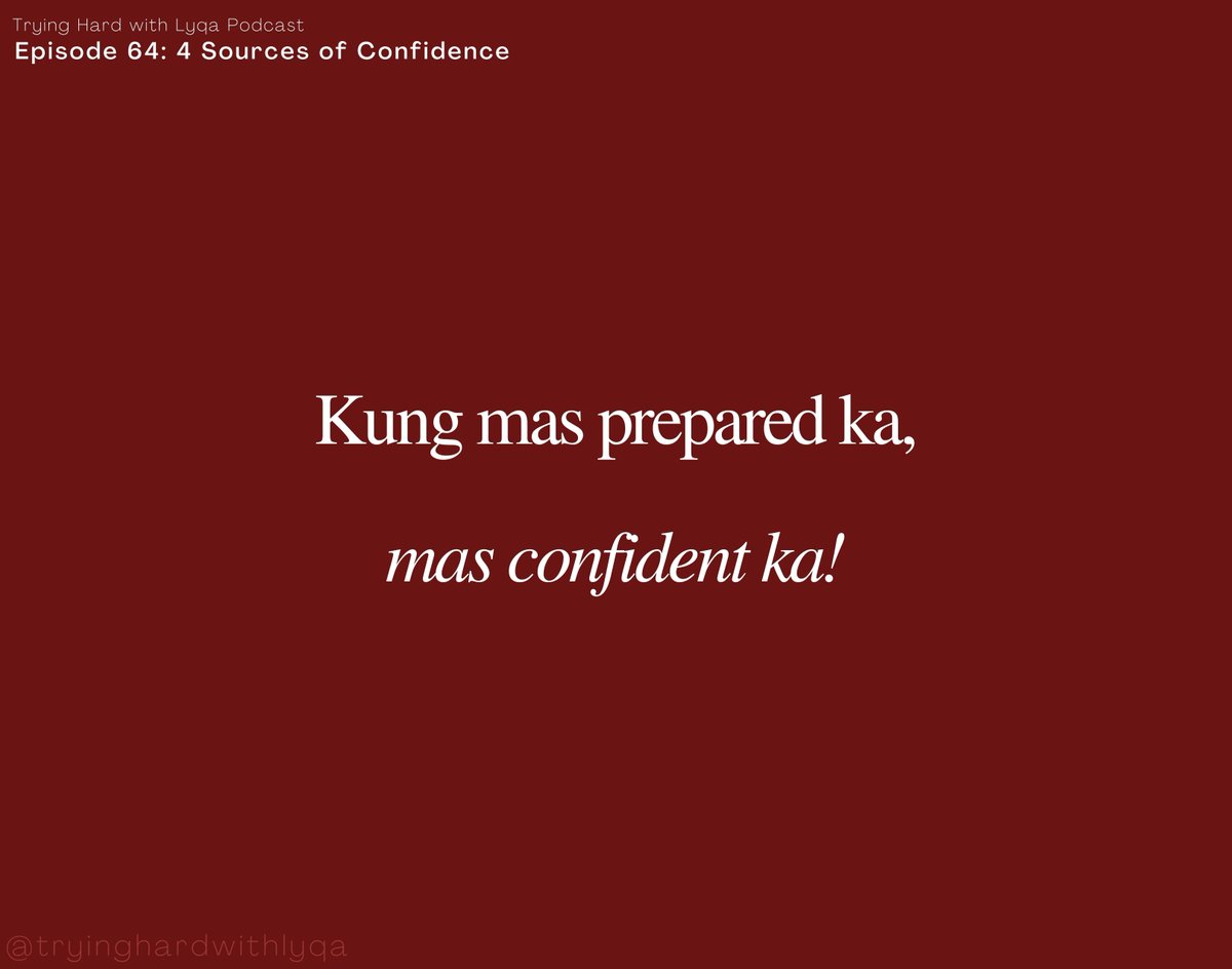teamlyqa's tweet photo. If you're not confident in delivering a speech, prepare for it.
If you're not confident about how you look, make time to prepare your look.
If you're not confident in showcasing your talent, prepare for it.
There's always a way to be confident.
#TryingHardwithLyqa https://t.co/3BpBOx1yv6