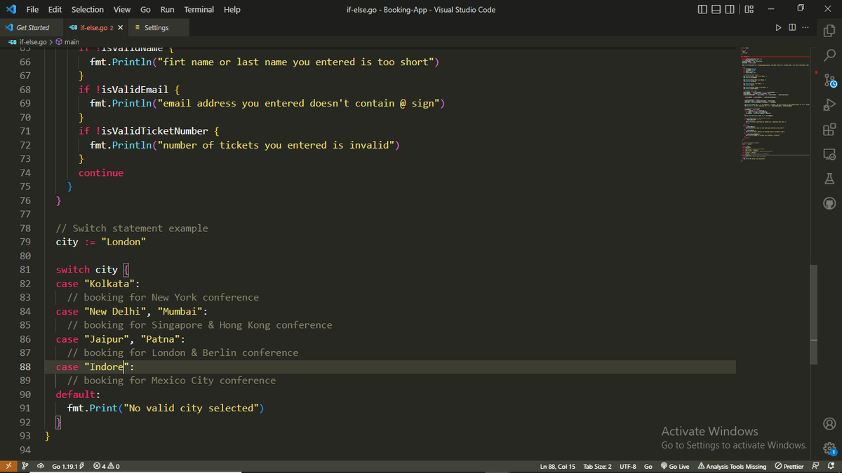 SubashThakur21's tweet image. 📌Day-10:- #100DaysOfOpenSource
✔️Continue Learning Go
 - Conditionals (if / else) and Boolean Data Type
 - Validate User Input
 - Switch Statement
#100DaysOfCode