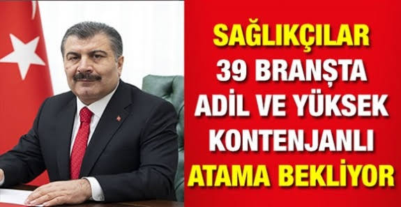39 Branş, onbinlerce saglıkcı genç sizden gelecek iyi haberleri bekliyor. 85 bin atamanın bir bölümü Kpss 2020 puanıyla yapılmasını istiyoruz.
<a href="/drfahrettinkoca/">Dr. Fahrettin Koca</a> <a href="/saglikbakanligi/">T.C. Sağlık Bakanlığı</a> <a href="/sagliklicozum/">T.C. Sağlık Bakanlığı Sağlıklı Çözüm</a> <a href="/AzizAlperBiten/">Dr. Aziz Alper BİTEN</a>
#SnKocaKılavuzNerde