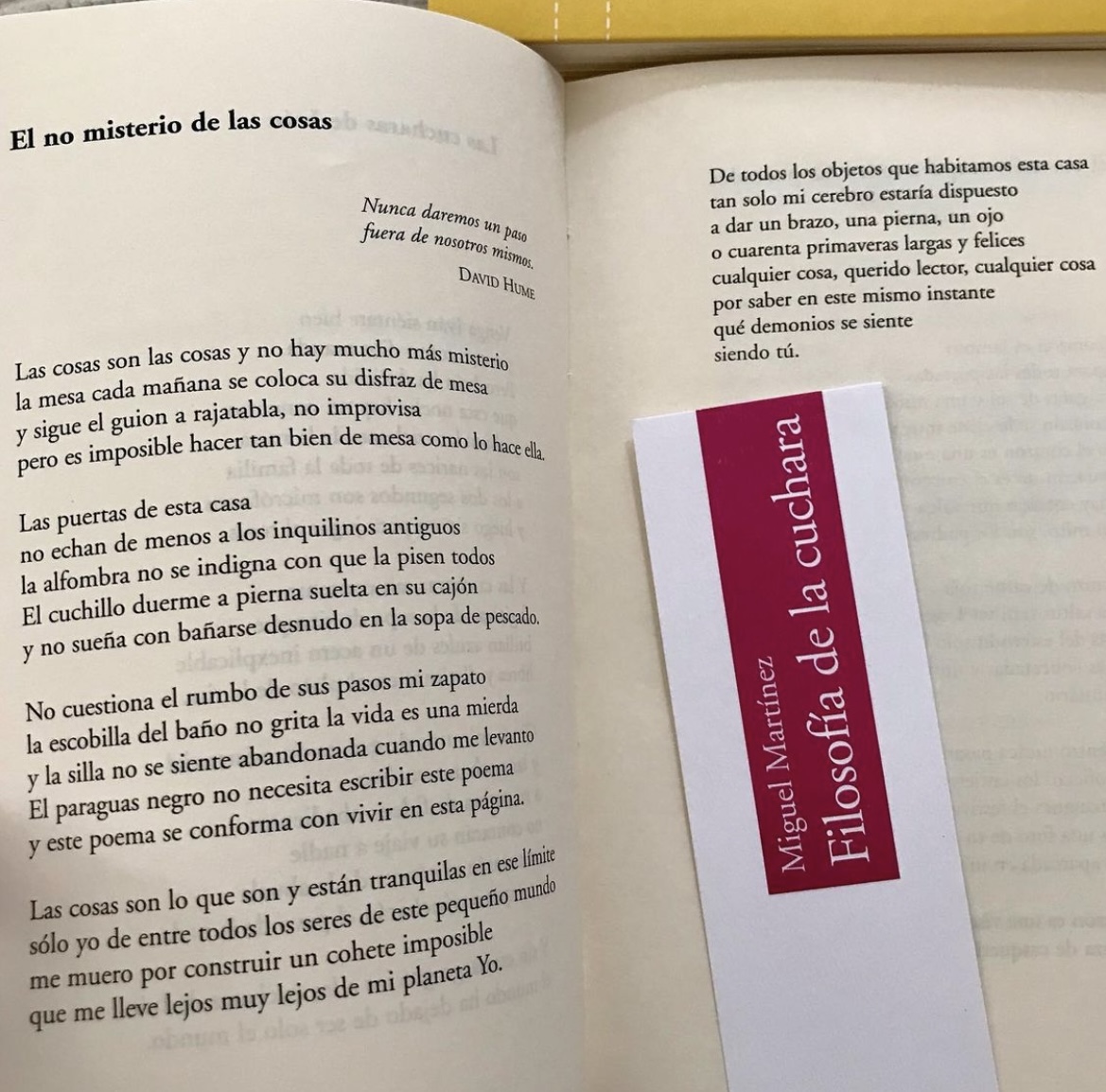 Uno de los poemas de "Filosofía de la cuchara", de Miguel Martínez, IV Premio Internacional de Poesía Jorge Manrique.
edicionescalamo.es/libro/filosofi…