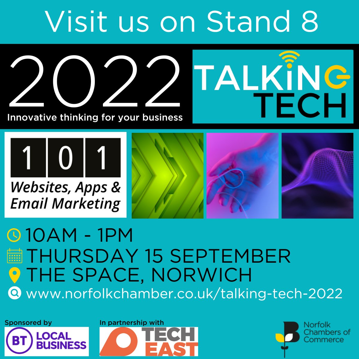 Smart_Messenger's tweet photo. Looking forward to attending #talkingtech22 tomorrow
#supportlocalbusiness #norfolkbusiness #emailmarketing #websitedevelopment #appdevelopment https://t.co/bDDJ4haVsA