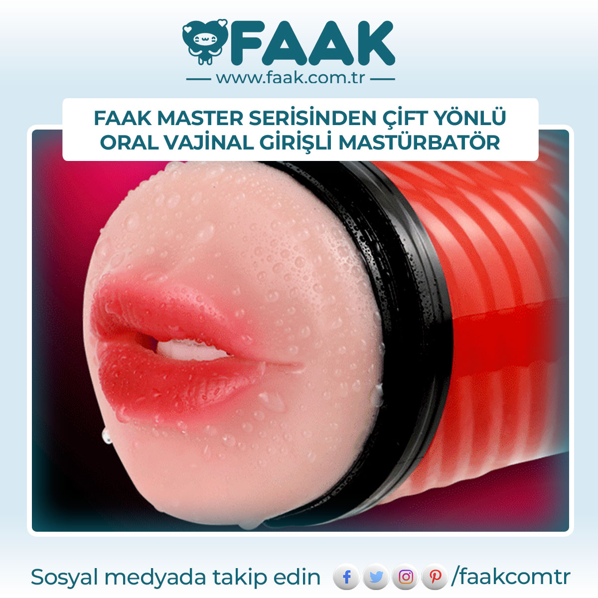 faakcomtr's tweet photo. FAAK Master serisinden çift başlıklı,hem anal,hem vajinal girişe sahip,titreşimli,modern ve uygun fiyatlı mastürbatör. https://t.co/LyROx3A4RJ
#faak #zevk #erkek #kadın #cinsel #fantezi #alisveris #sex #seks #çiftler #fantazi #erotik #sevisme #ilişki https://t.co/JLxxjpLosD