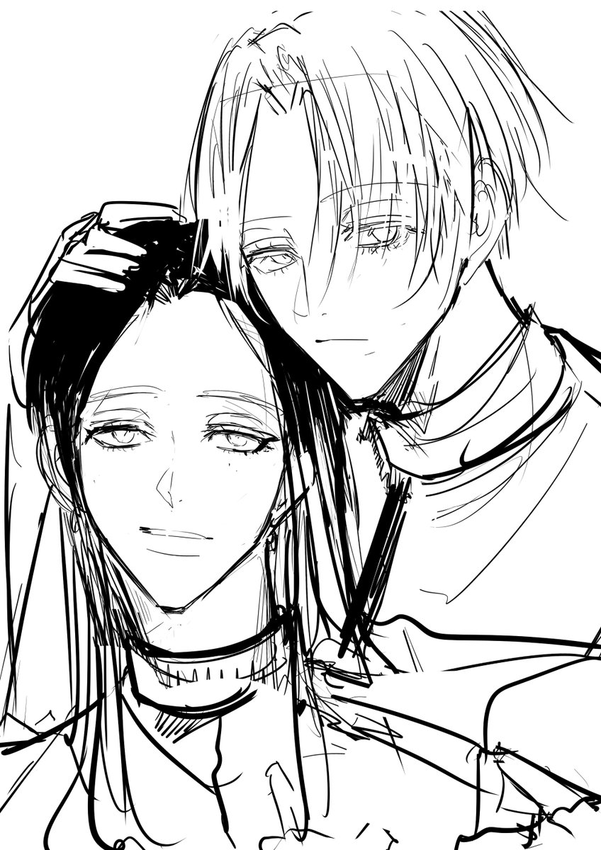 怒涛で描いてたンマ春とイザ蘭ラフ 