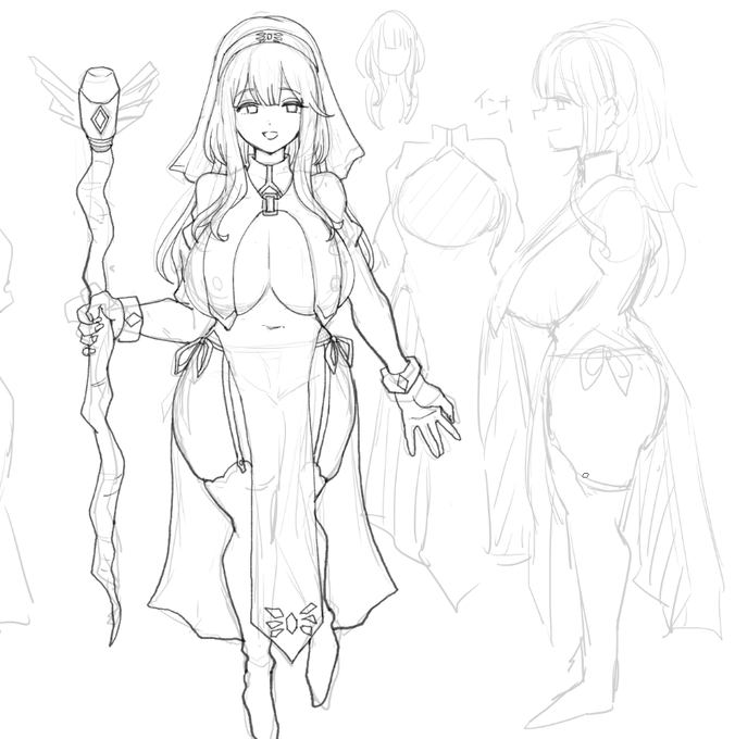 次の作品のヒロインは聖職者ソフィア。(可愛い) 