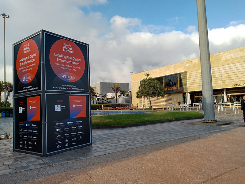 SrlTer's tweet photo. First day at @FIWARE Global Summit 2022 in Gran Canaria. Sis.Ter srl is partecipating at the Grand Opening event and is ready to bring on collaborations with partners and keep working on projects, such as CO2-Mute @I4Trust 

#digitalization #opendata #dataspaces #FIWARESummit22 https://t.co/9N61m5kXja