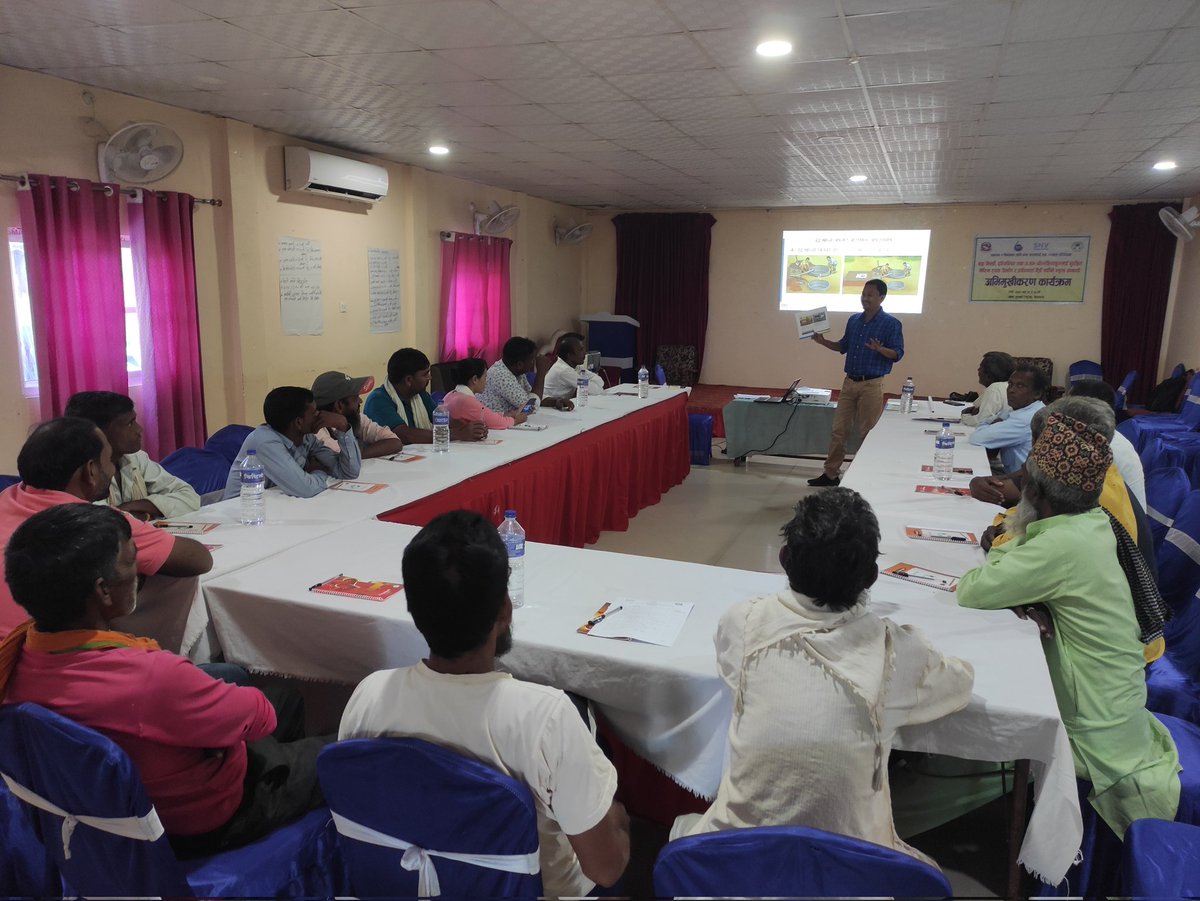 GeruwaB's tweet photo. Happening Now: Orientation to #mason on #rightcontainment #buildingcode and #FSMbylaws for safely manage sanitation in #NepalgunjSubMetropolitancity @SnvNepal @ShresthaRaj98 @GaffarA13256351 https://t.co/bOpL0MyepG