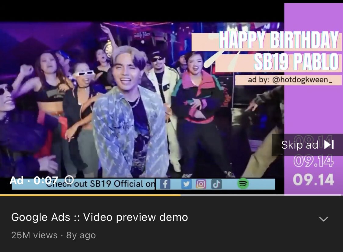 hotdogkween_'s tweet photo. PABLO'S BIRTHDAY YT AD + Giveaway 💜

I'm back with my fav birthday support for @imszmc. If you see the ad while streaming any SB19's video, take a screenshot and tag me for a chance to get a ticket for WYAT con manila. See full mechanics on the next tweet.

@SB19Official #SB19 https://t.co/FZ0vy3cRST