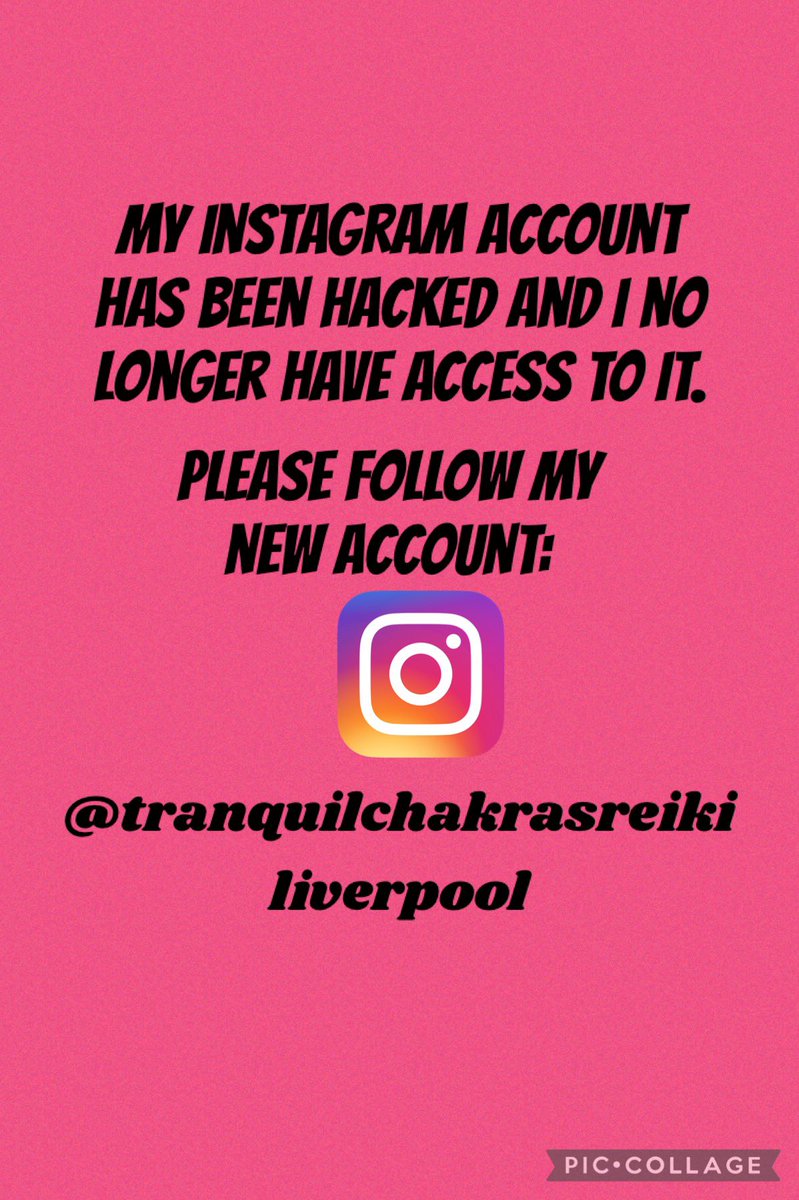 My Instagram account has been hacked please follow my new Instagram account : @tranquilchakrasreikiliverpool
🙏