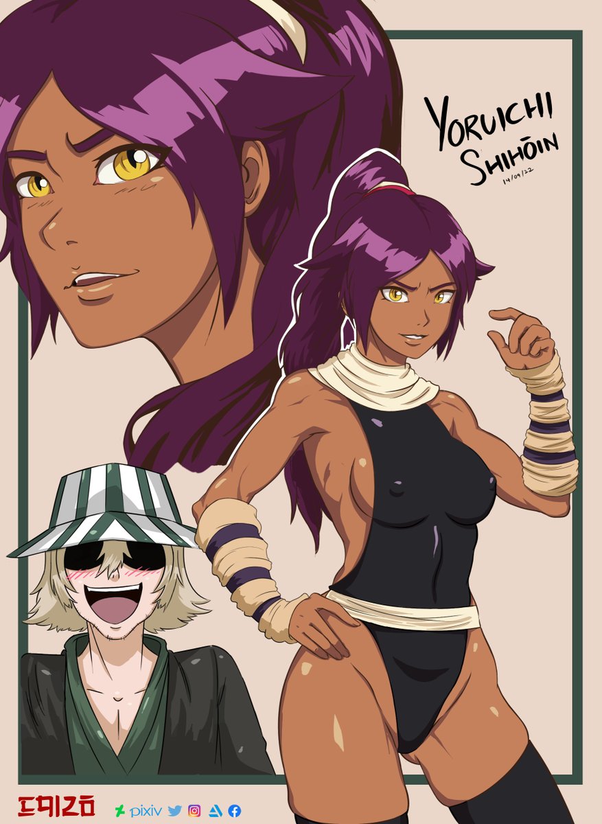 Takahashi_Saizo's tweet photo. Yoruichi fanart #BLEACH #FANART #illustration https://t.co/FOuyujXe49